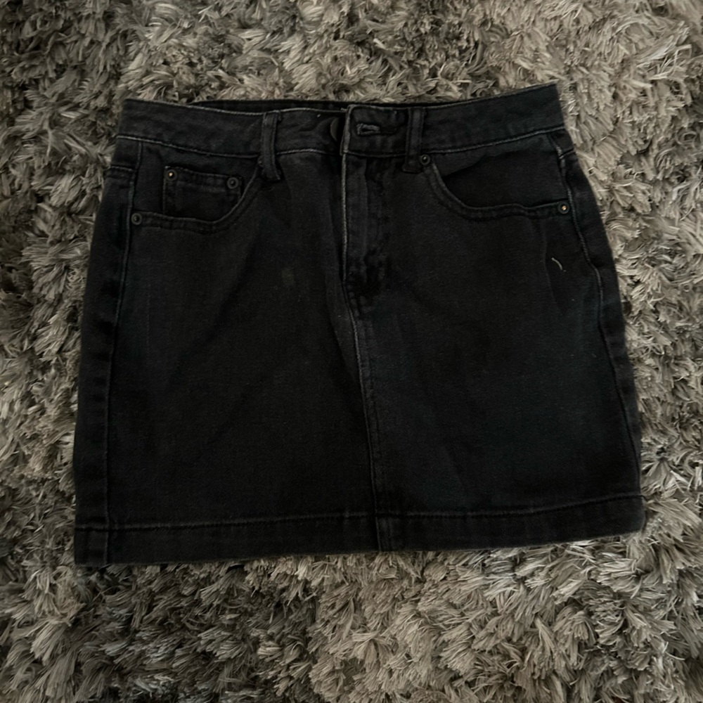 Forever 21 Charcoal Denim Skirt